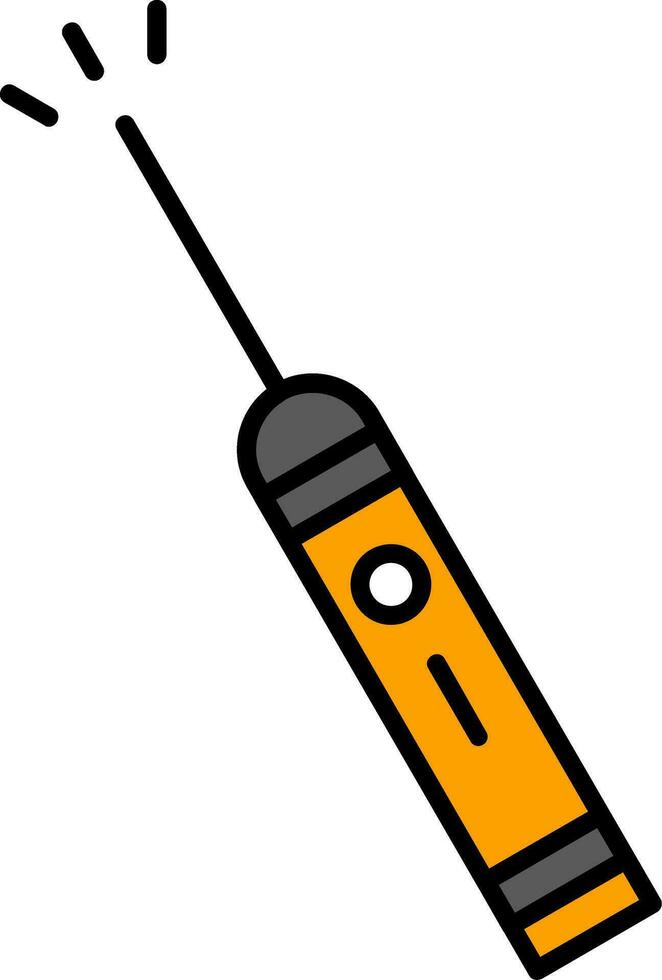 laser penna linje fylld ikon vektor