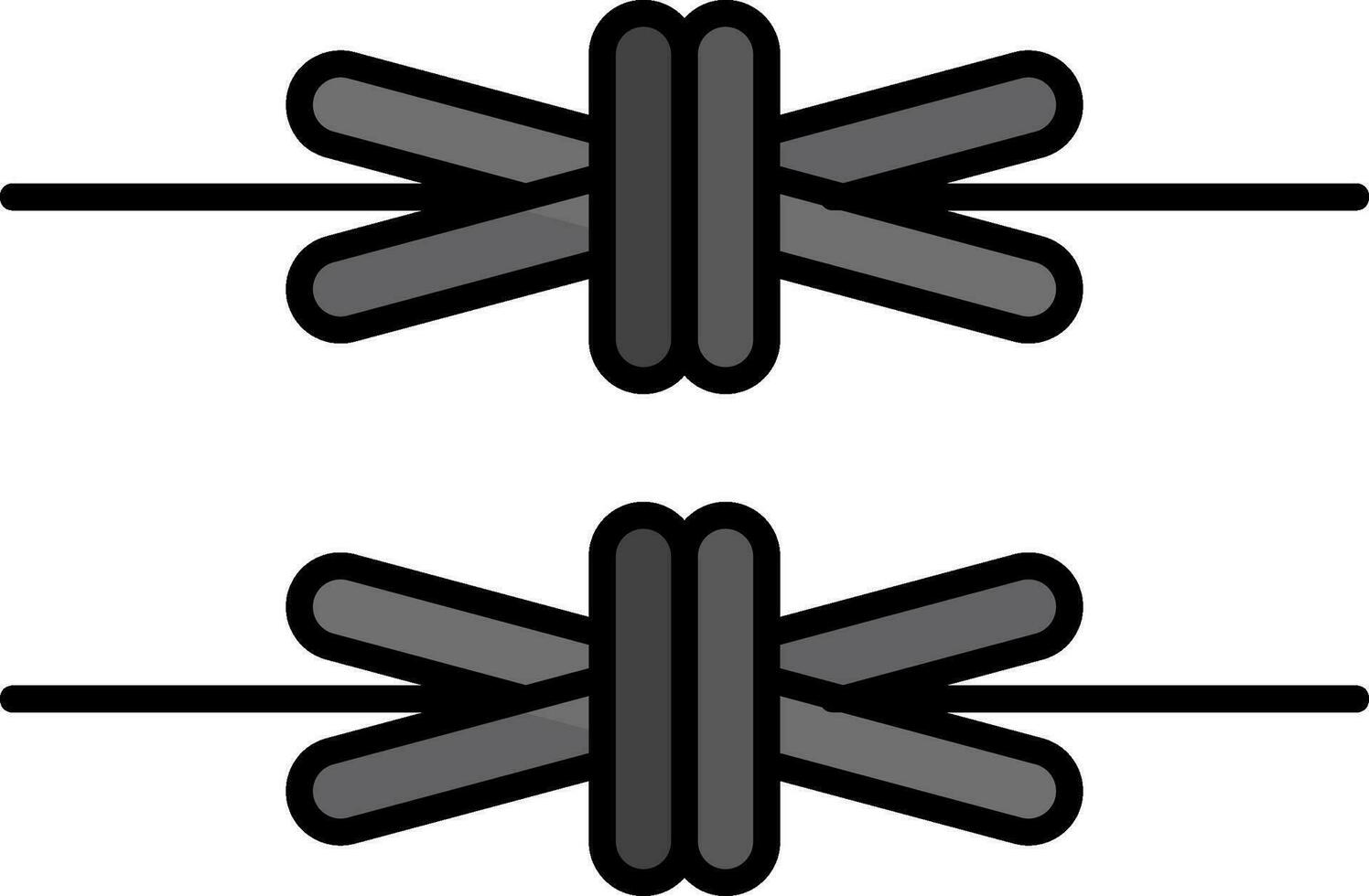 Stacheldrahtlinie gefülltes Symbol vektor
