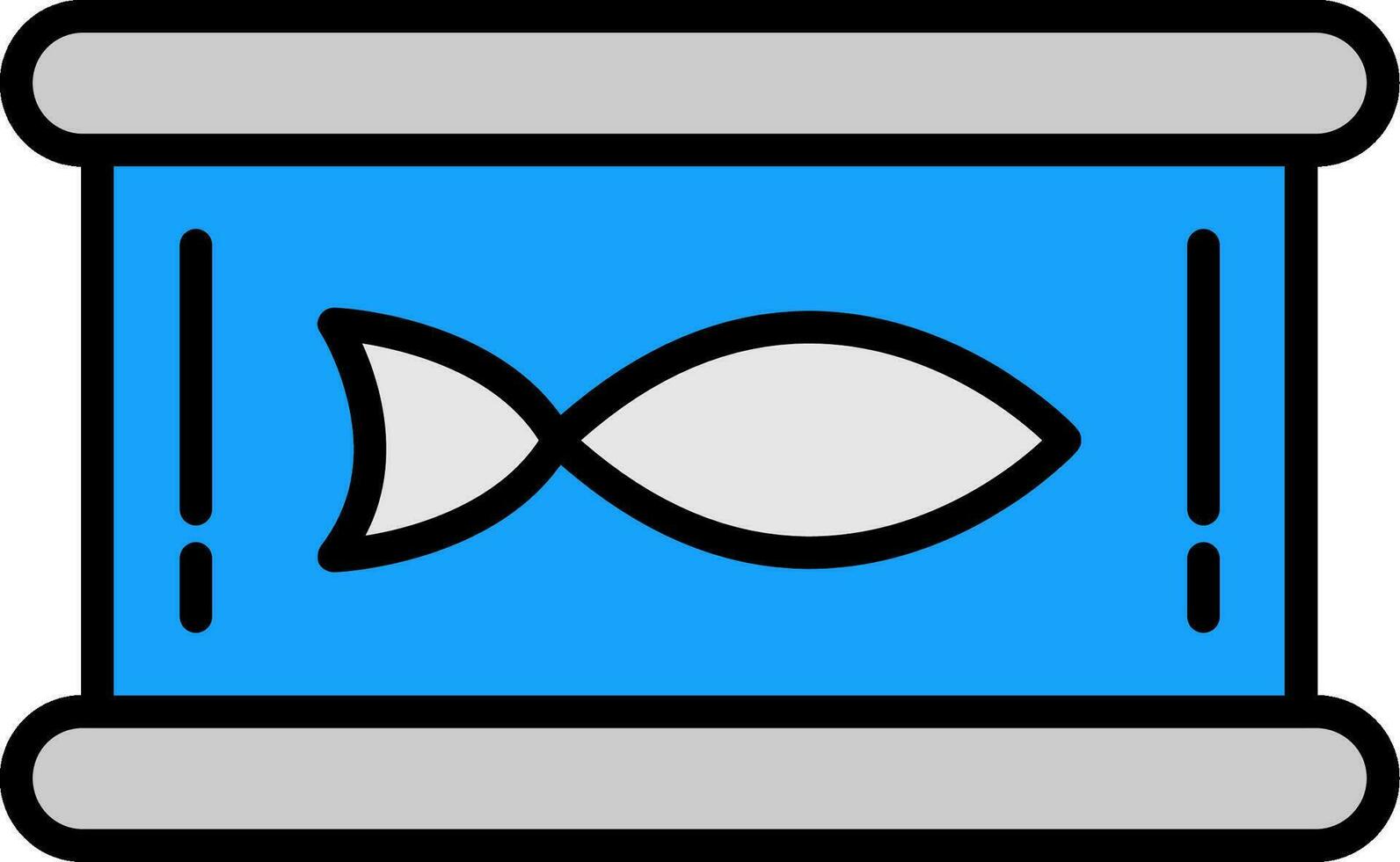 Thunfisch Linie gefüllt Symbol vektor