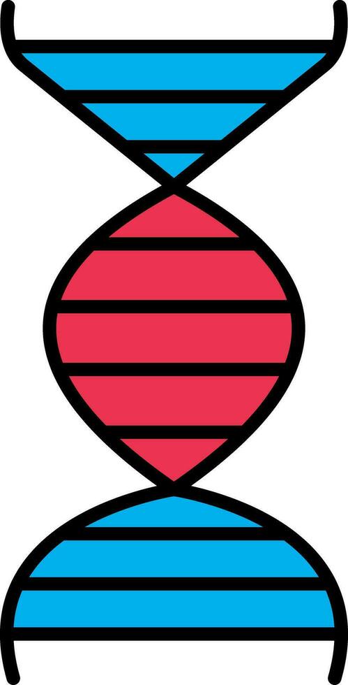 DNA-Linie gefülltes Symbol vektor