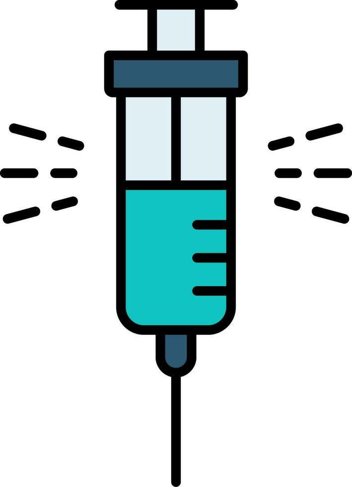 Spritze Linie gefüllt Symbol vektor