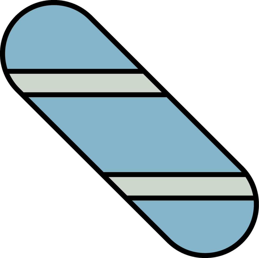 Snowboard Linie gefüllt Symbol vektor