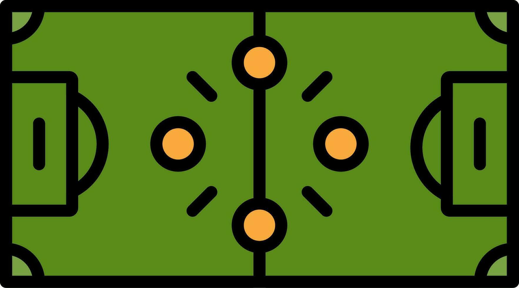 fotboll strategi linje fylld ikon vektor