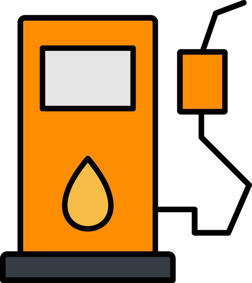 pump linje fylld ikon vektor