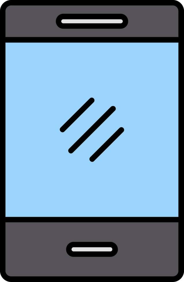 Smartphone-Linie gefülltes Symbol vektor