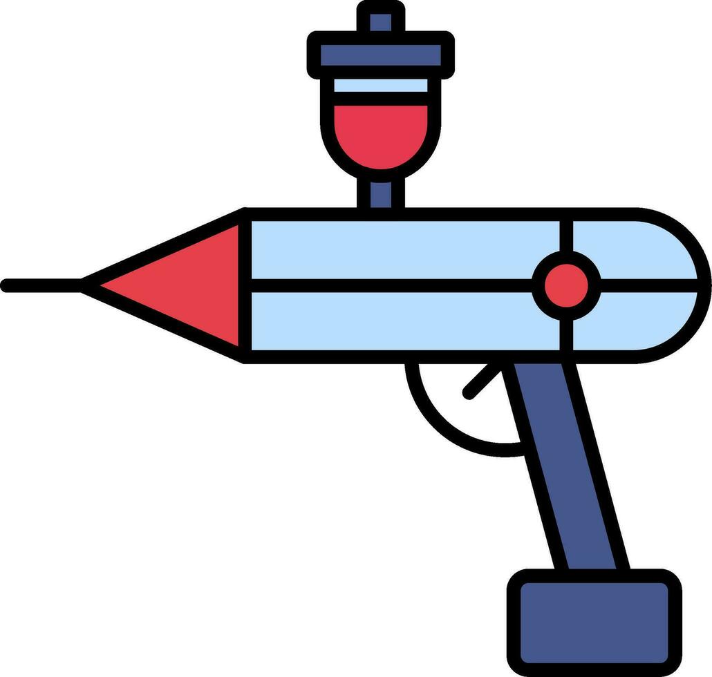 Airbrush Linie gefüllt Symbol vektor