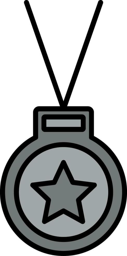 Medaillenlinie gefülltes Symbol vektor