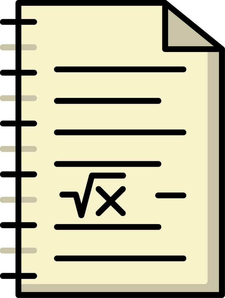 Mathematik Linie gefüllt Symbol vektor