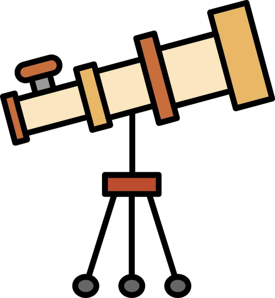 teleskop linje fylld ikon vektor