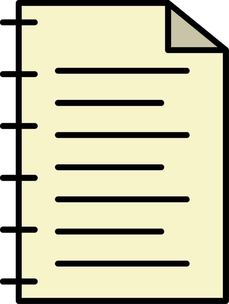 anteckningsbok linje fylld ikon vektor