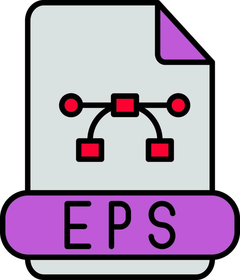 eps linje fylld ikon vektor