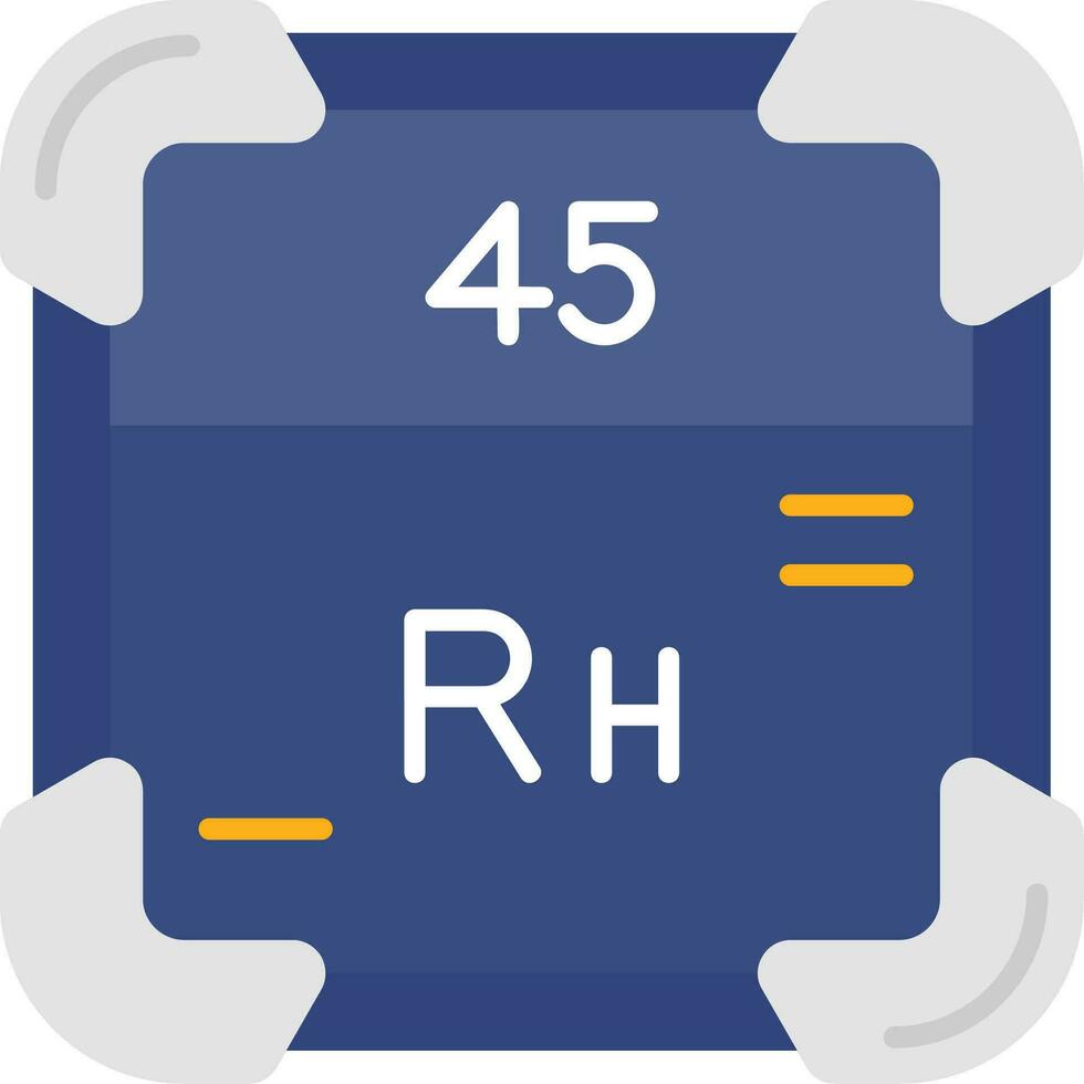 Rhodium Linie gefüllt Symbol vektor