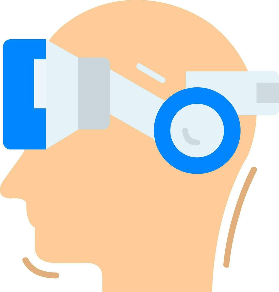 Symbol für gefüllte VR-Brillenlinie vektor