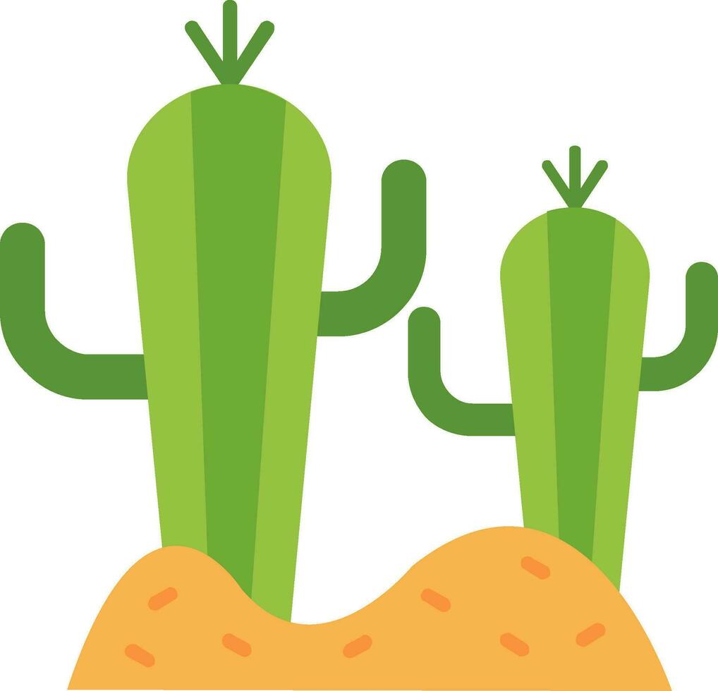 kaktus linje fylld ikon vektor