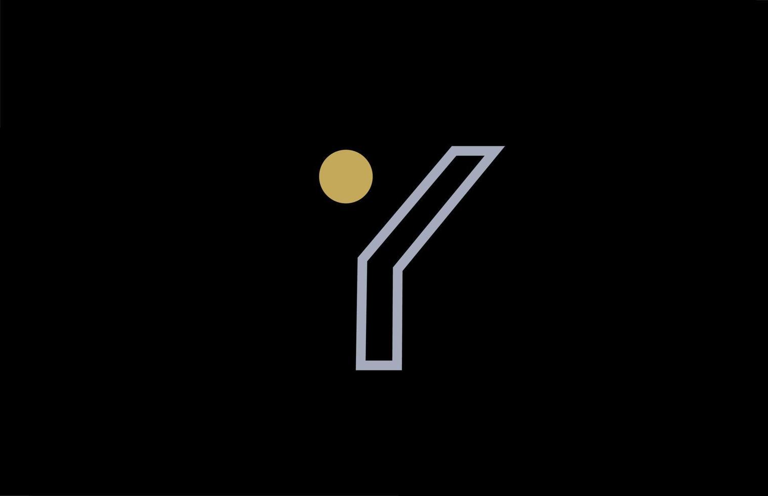 schwarz weiße Linie y Alphabet Buchstaben Logo Design mit gelbem Symbol Kreis Punkt für Unternehmen und Unternehmen vektor