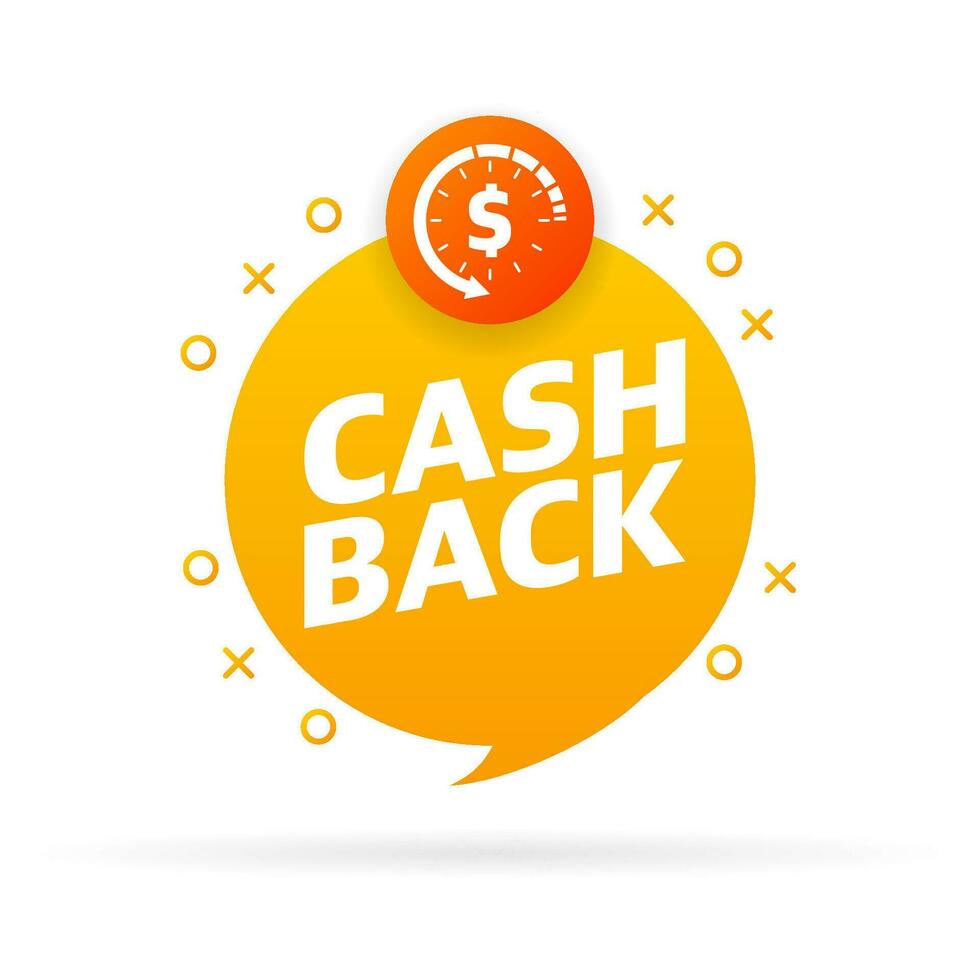 Cashback Konzept Logo. Kasse zurück Grün Banner auf Weiß Hintergrund vektor