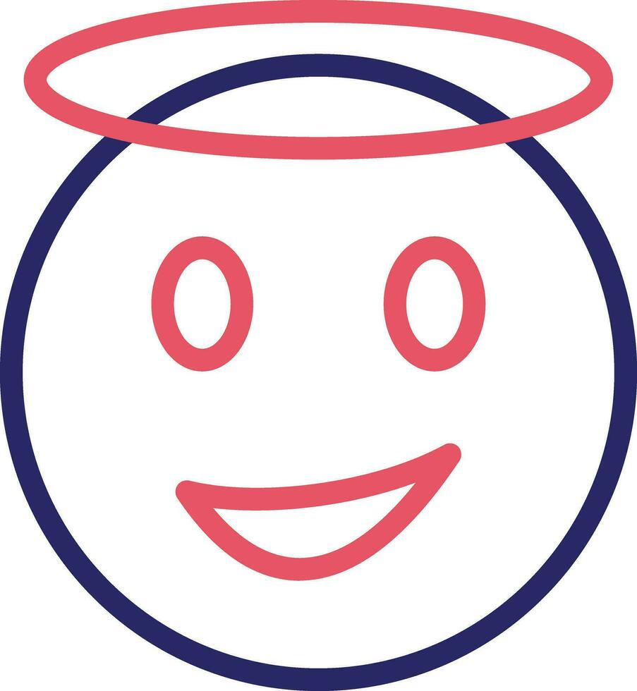 lächelnd Gesicht mit Heiligenschein Vektor Symbol