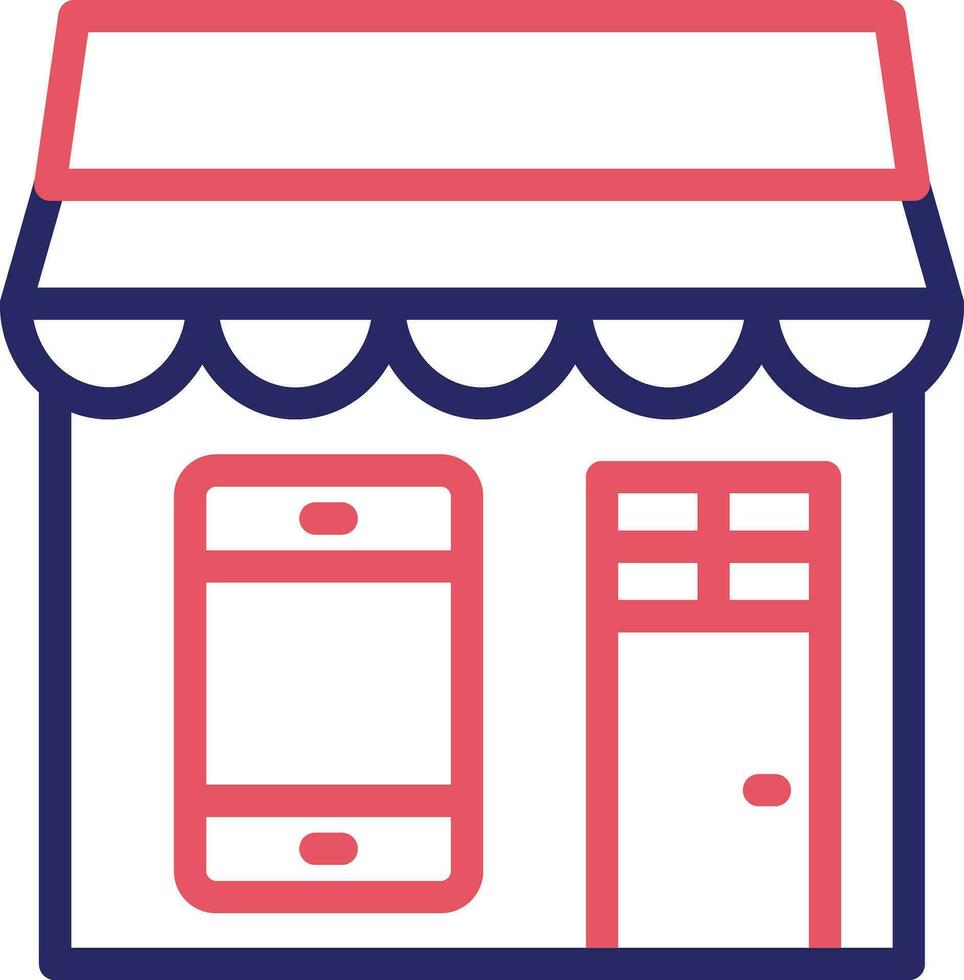 Mobile Shop-Vektorsymbol vektor