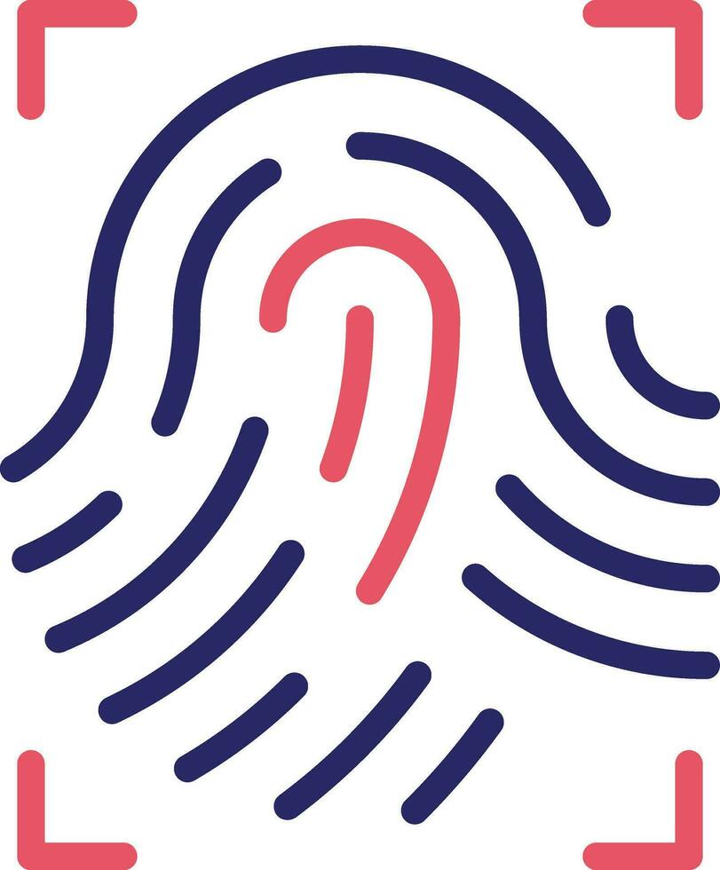 Fingerabdruck Scan Vektor Symbol