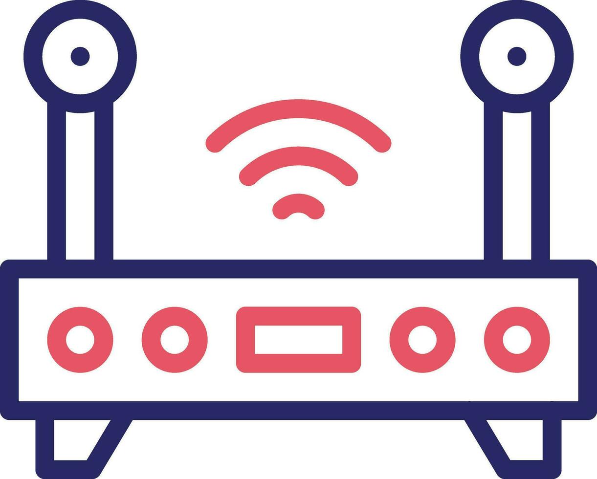 WLAN-Router-Vektorsymbol vektor