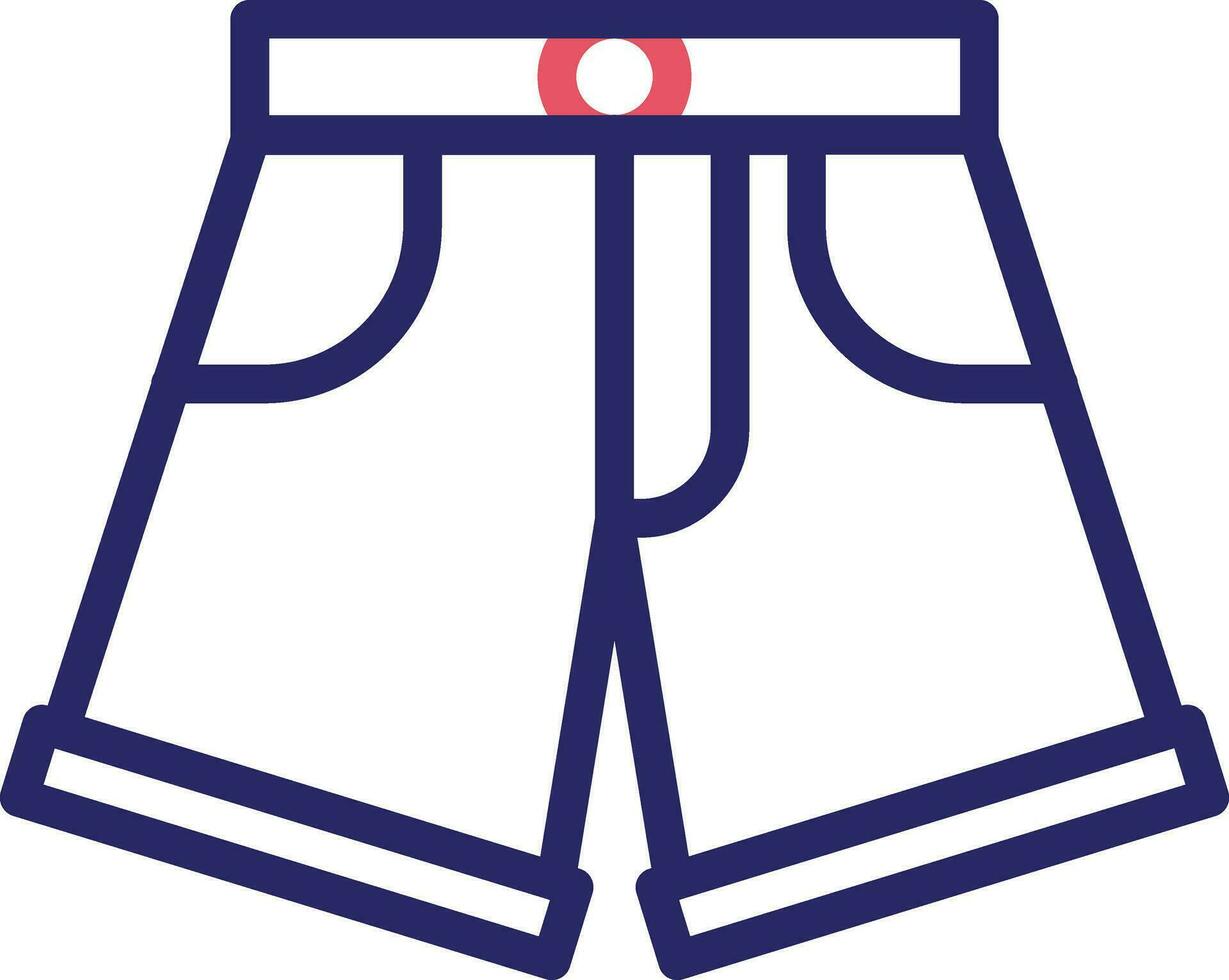 Denim kurze Hose Vektor Symbol