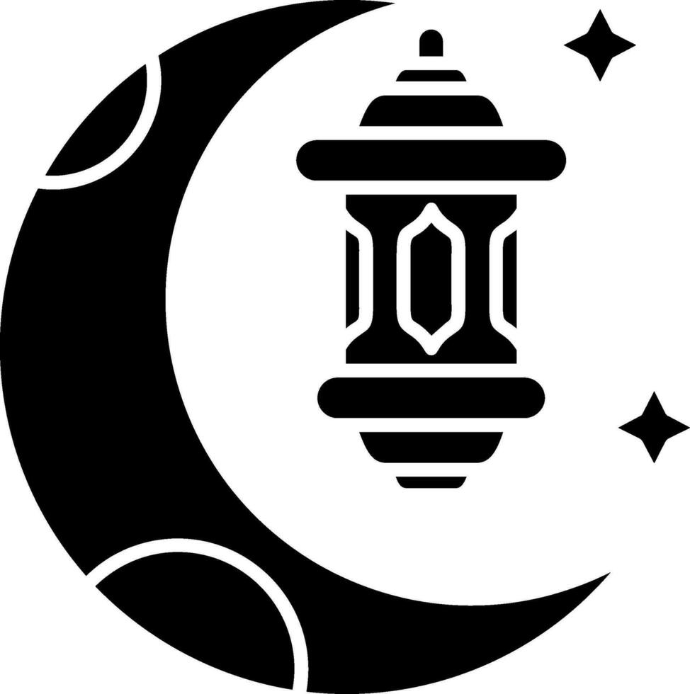 Symbol für Ramadan-Glyphe vektor