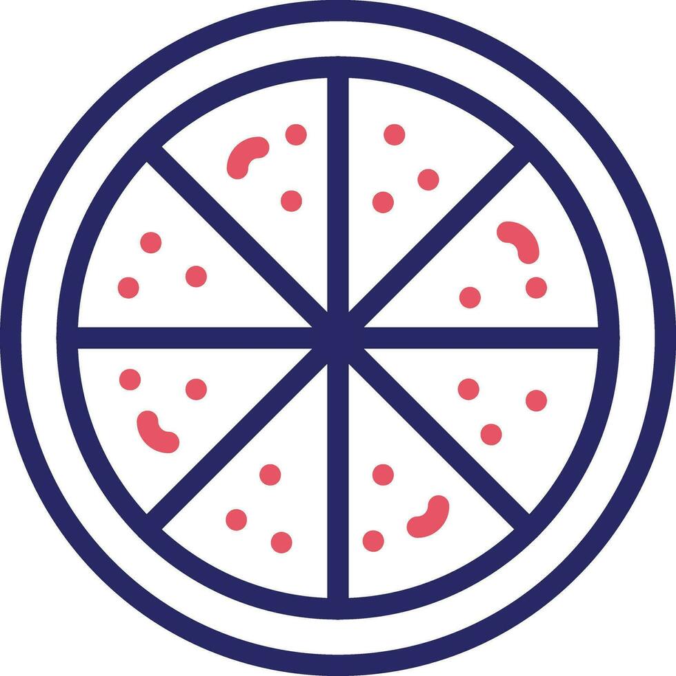 Pizza-Vektor-Symbol vektor