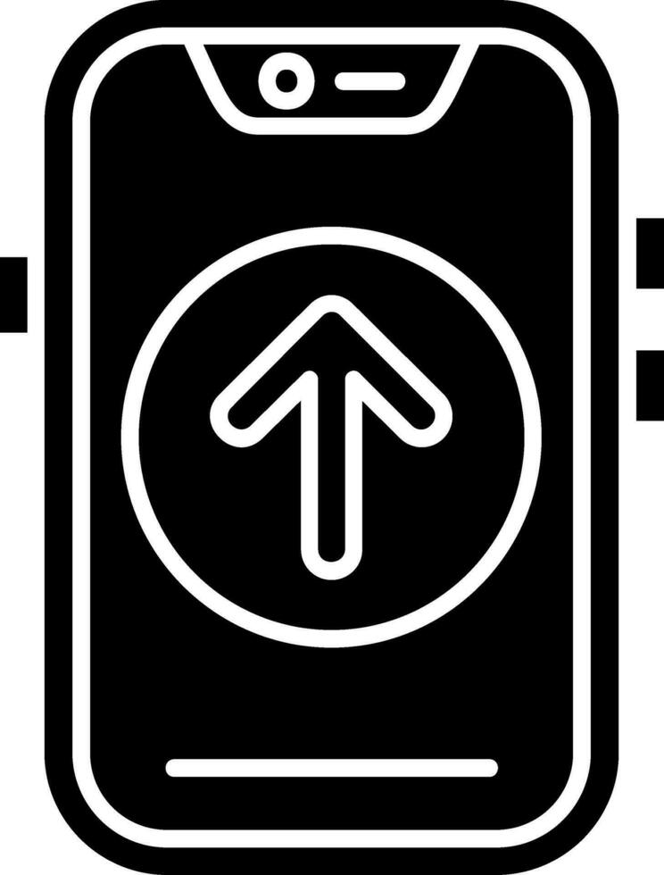 oben Glyphe Symbol vektor