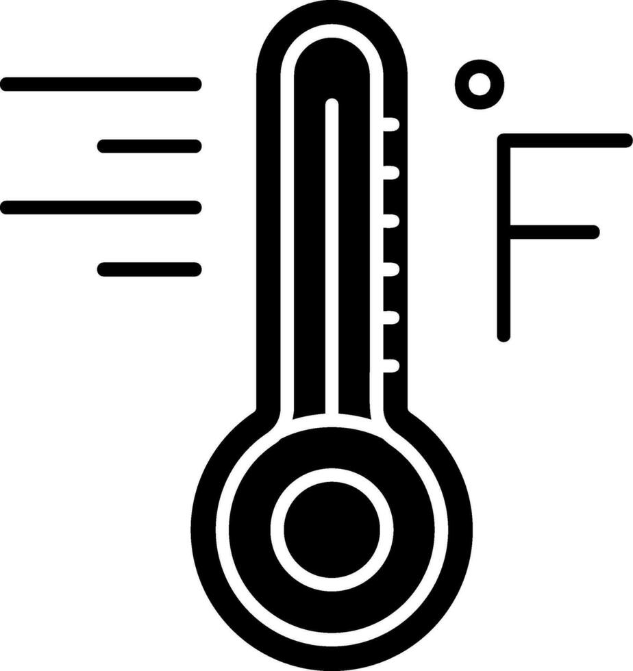 Fahrenheit-Glyphe-Symbol vektor