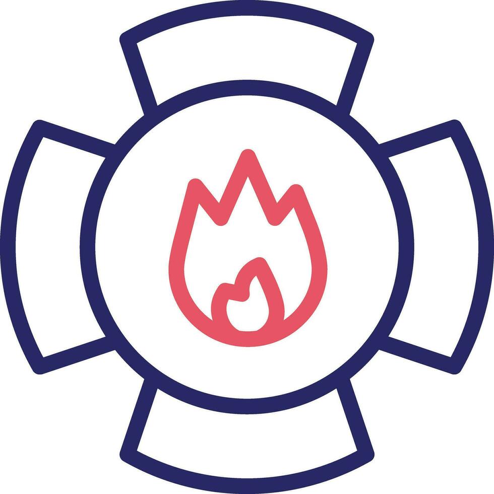 Feuerwehrmann Abzeichen Vektor Symbol