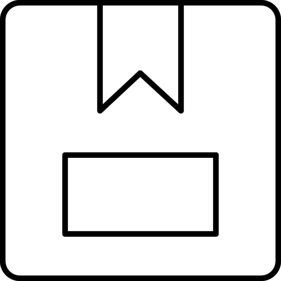 Paket-Box-Liniensymbol vektor