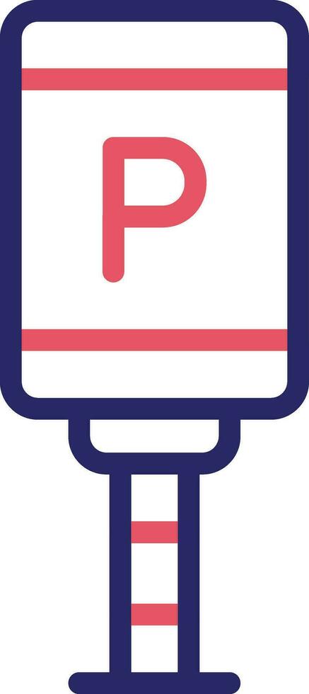 Parkplatz Etikett Vektor Symbol