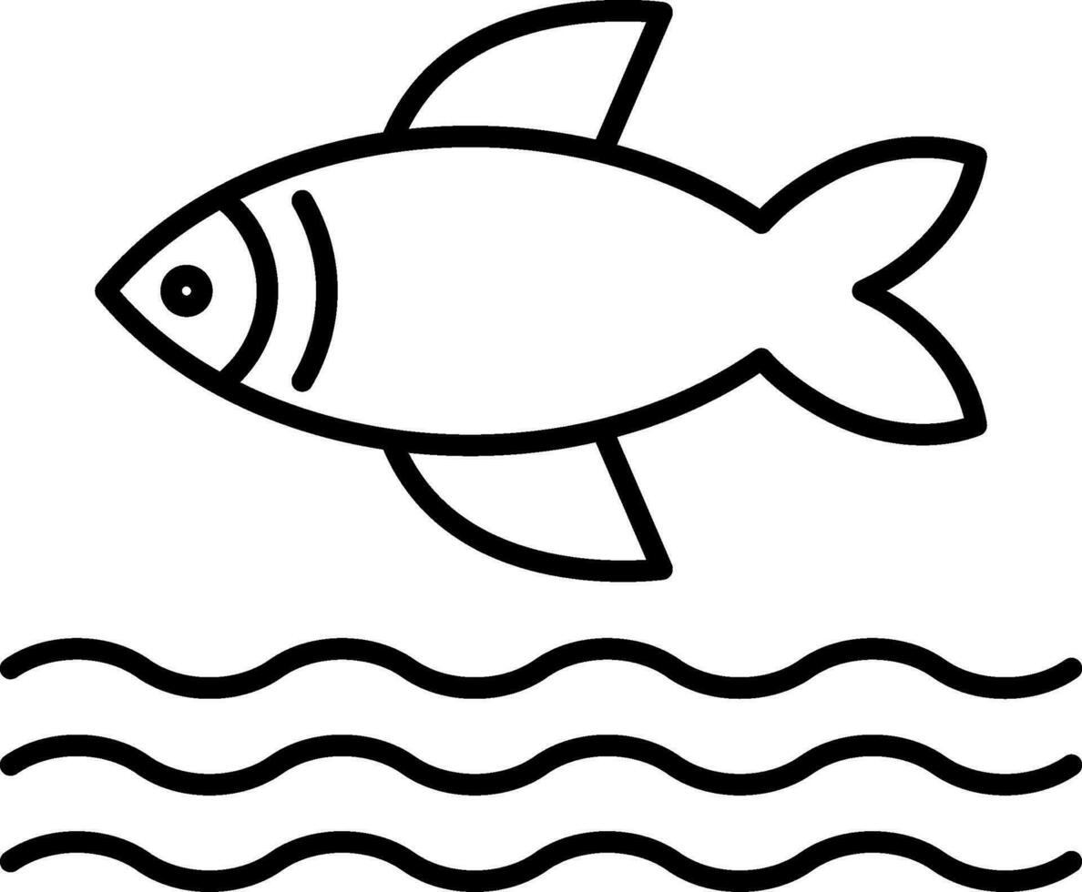 Symbol für die Fischlinie vektor