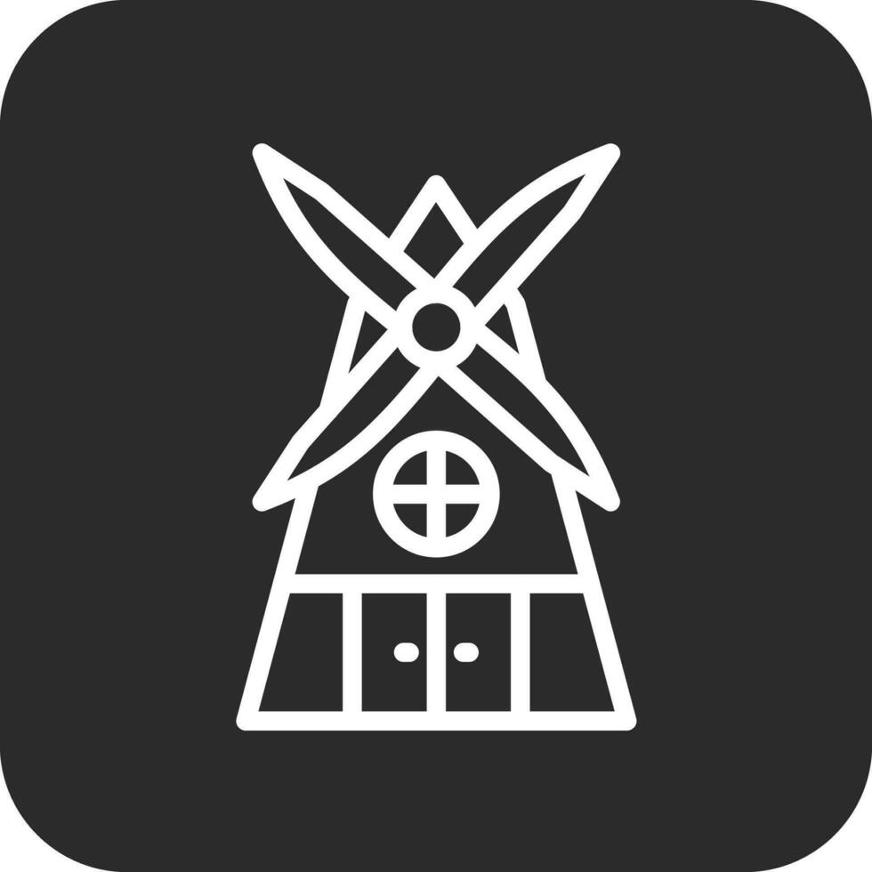 Symbol für Windmühlenvektor vektor