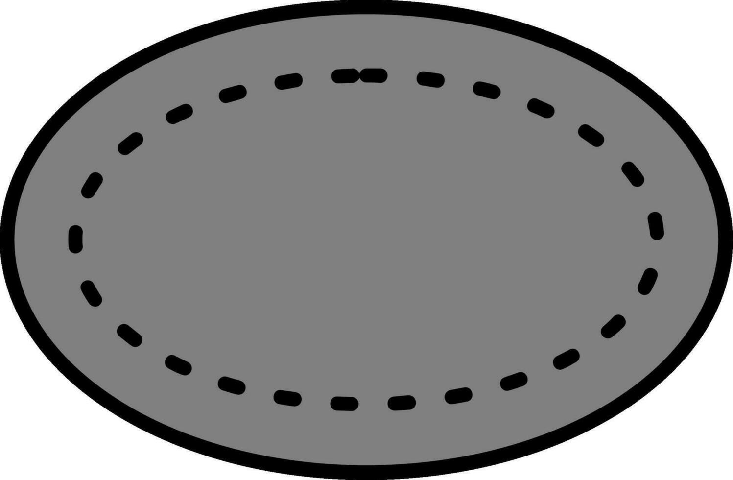 Oval Linie gefüllt Symbol vektor