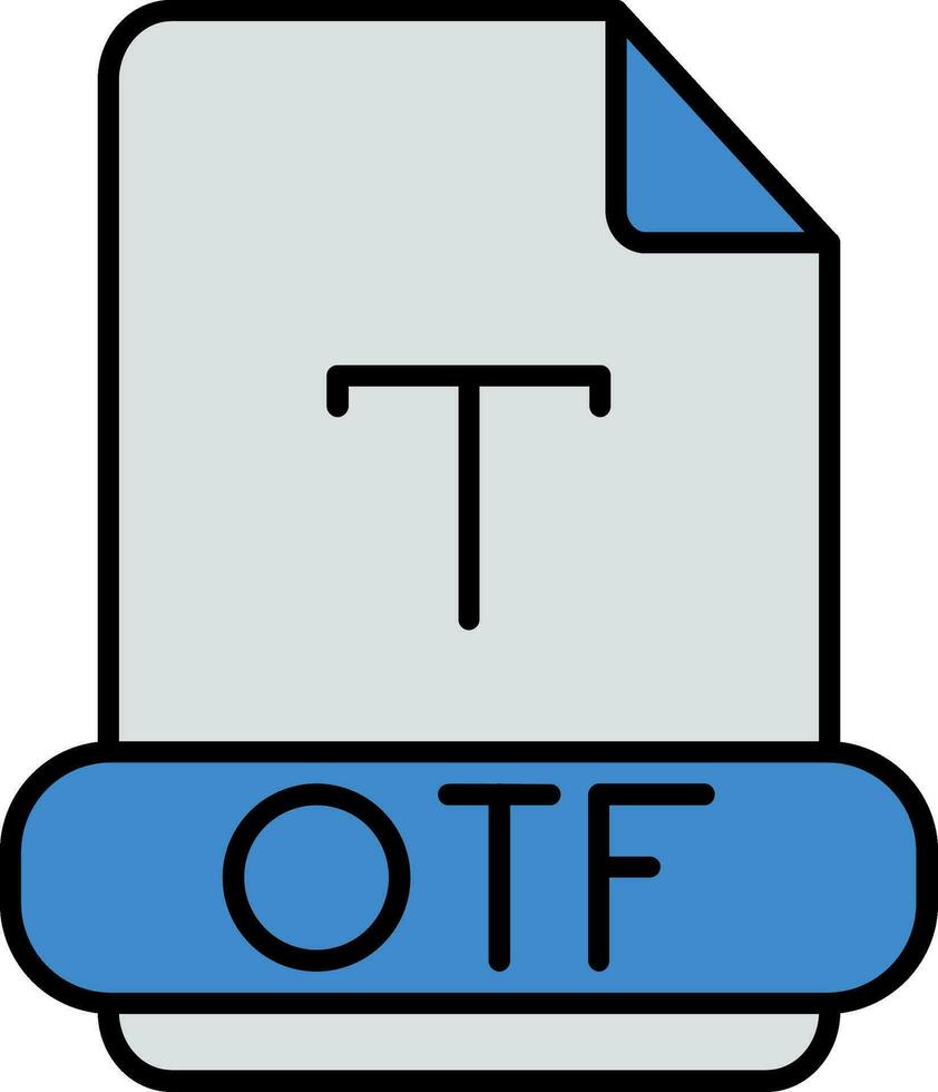 otf Linie gefüllt Symbol vektor