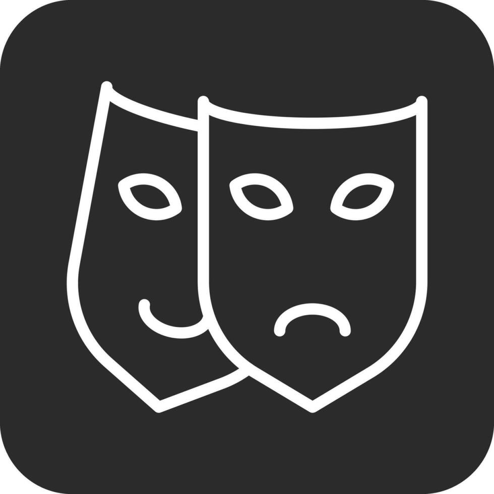 teater mask vektor ikon