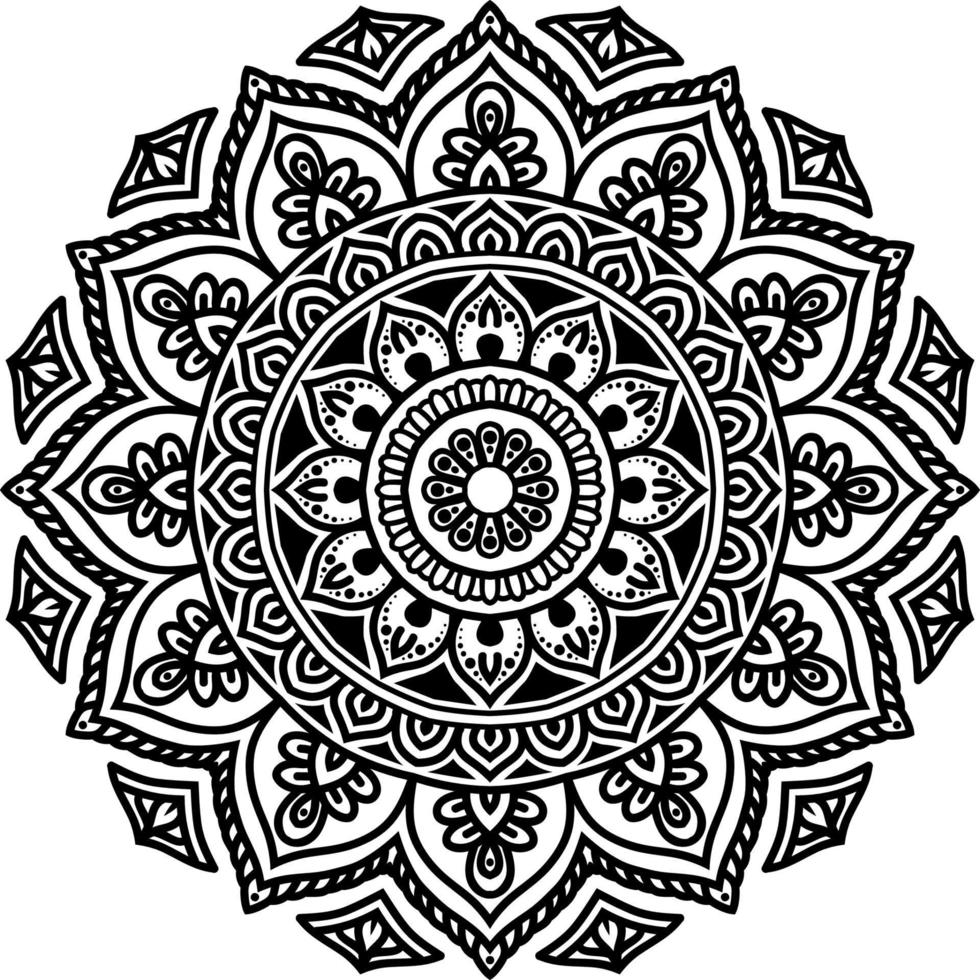 Kreismuster Mandala Kunst Hintergrunddekoration vektor