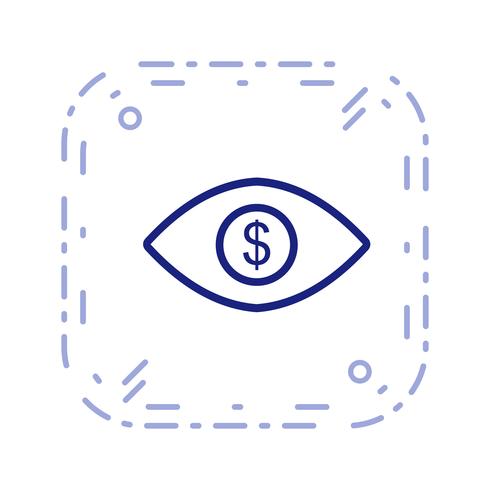 Augen-Dollar-Vektor-Symbol vektor