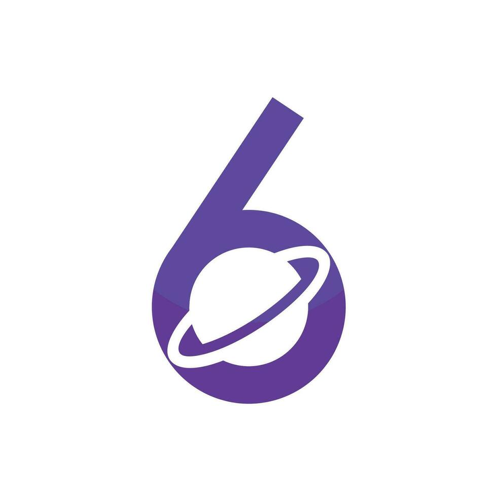Brief 6 Logo Design, sechs Planet Logo Design vektor