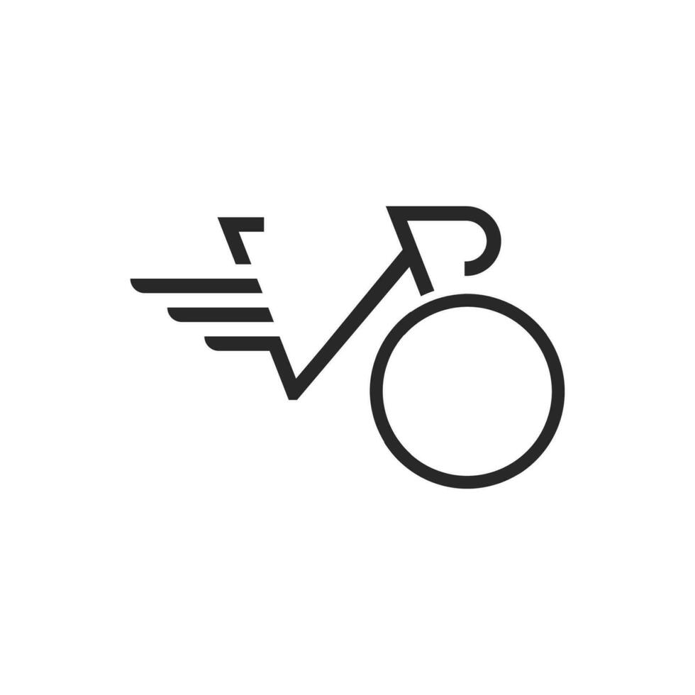 Fahrrad Logo Konzept Symbol Vektor, schnell Fahrrad Logo vektor