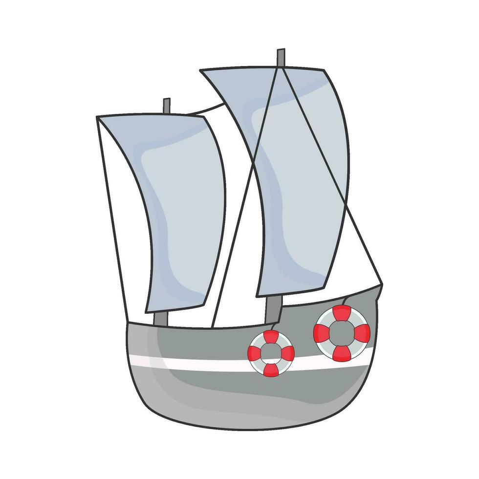 Illustration von Segelboot vektor