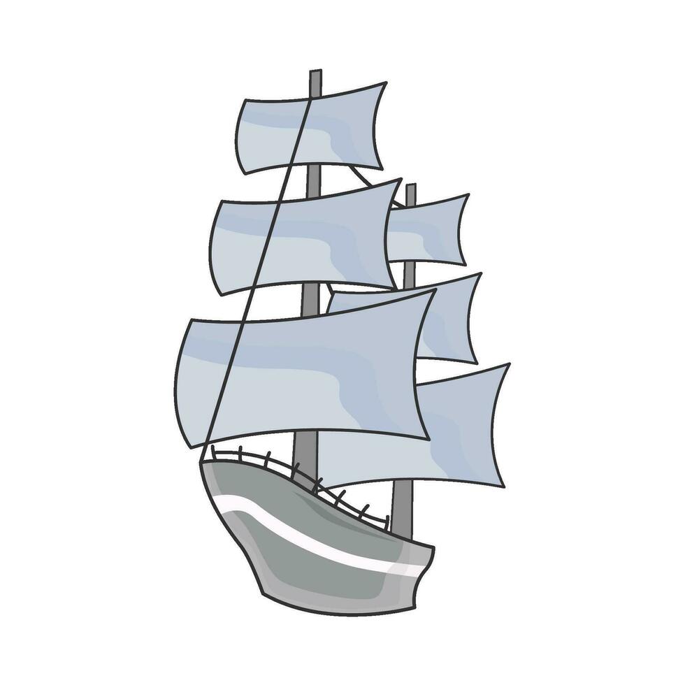 Illustration von Segelboot vektor