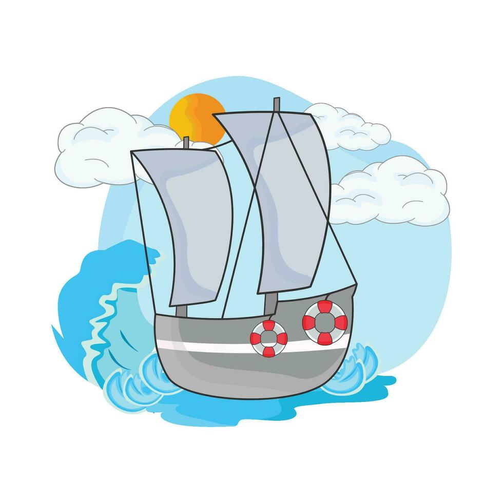 Illustration von Segelboot vektor