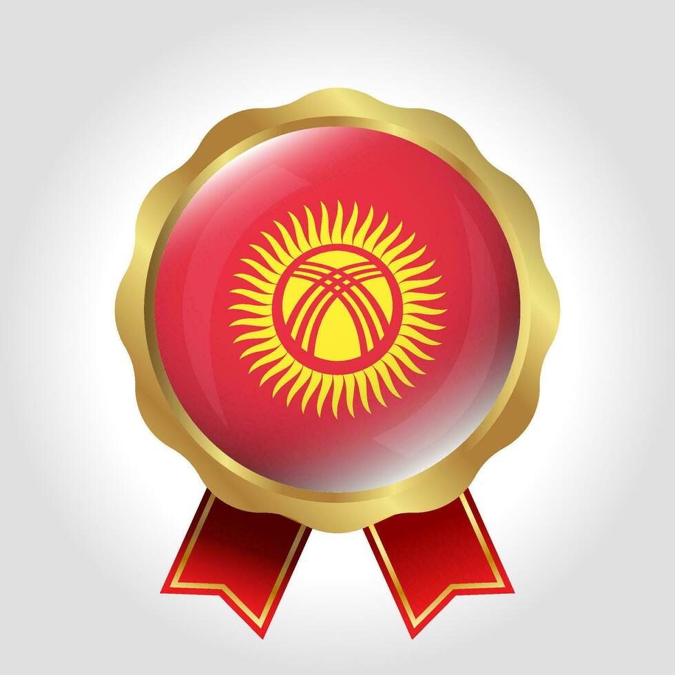 kreativ kyrgyzstan flagga märka vektor design