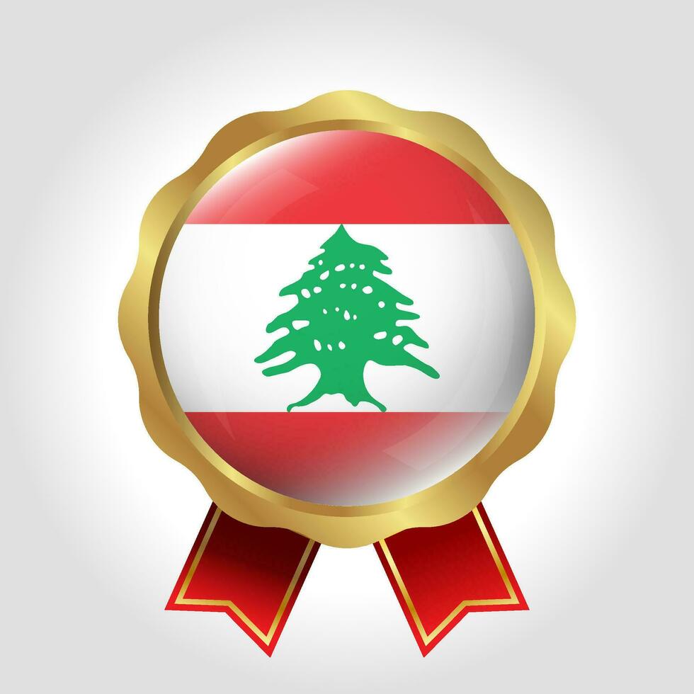 kreativ libanon flagga märka vektor design
