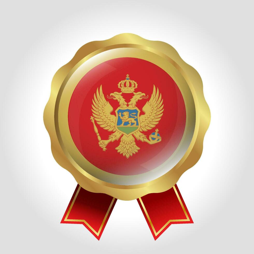 kreativ Montenegro Flagge Etikette Vektor Design