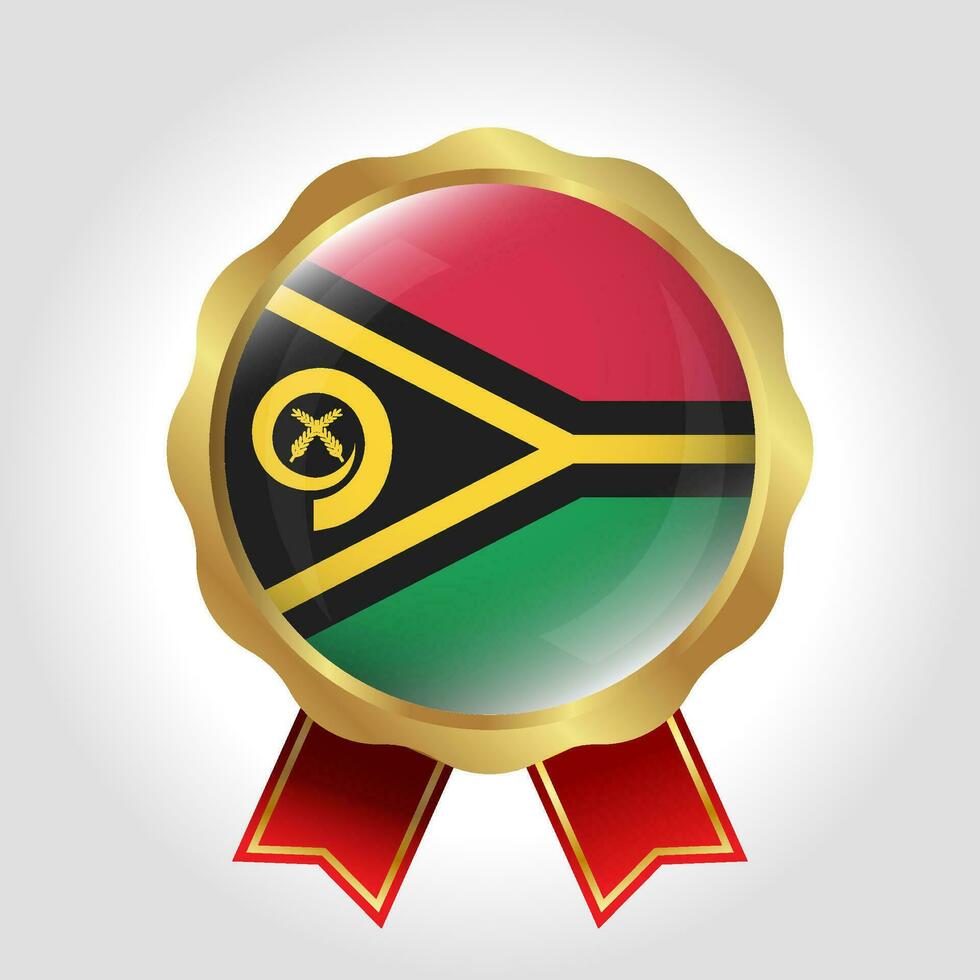 kreativ Vanuatu Flagge Etikette Vektor Design