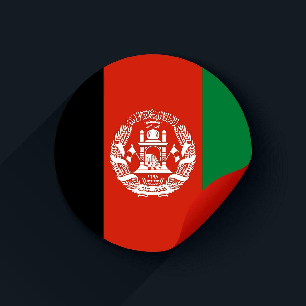 Afghanistan Flagge Aufkleber Vektor Illustration