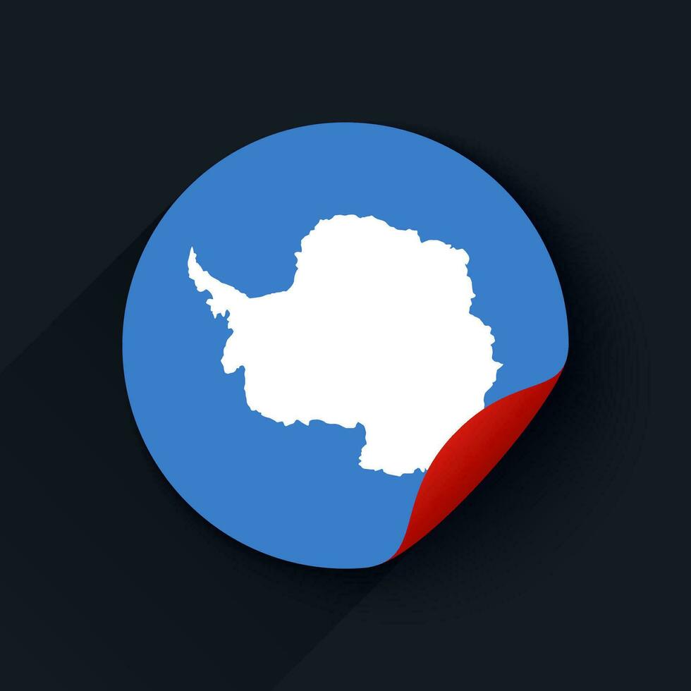 Antarktis Flagge Aufkleber Vektor Illustration